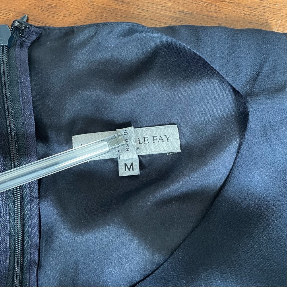 Morgane Le Fay Navy Silk Caelia Dress - Picture 9 of 10